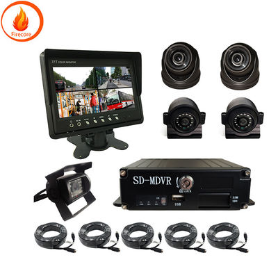 ระบบติดตามกล้องรถยนต์ VGA เครื่องบันทึก DVR 5 ทางรถบรรทุก