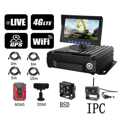 Advanced Driver Safety Alarm Assistance 4CH MDVR with WIFI GPS and Anti Collision System