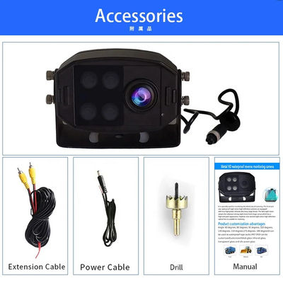 Firecore X-02 DC12V HD 1080P กล้องจอดรถด้านหน้าและด้านหลัง มองกลางคืน IP69K ระบบกล้องช่วยจอดรถ